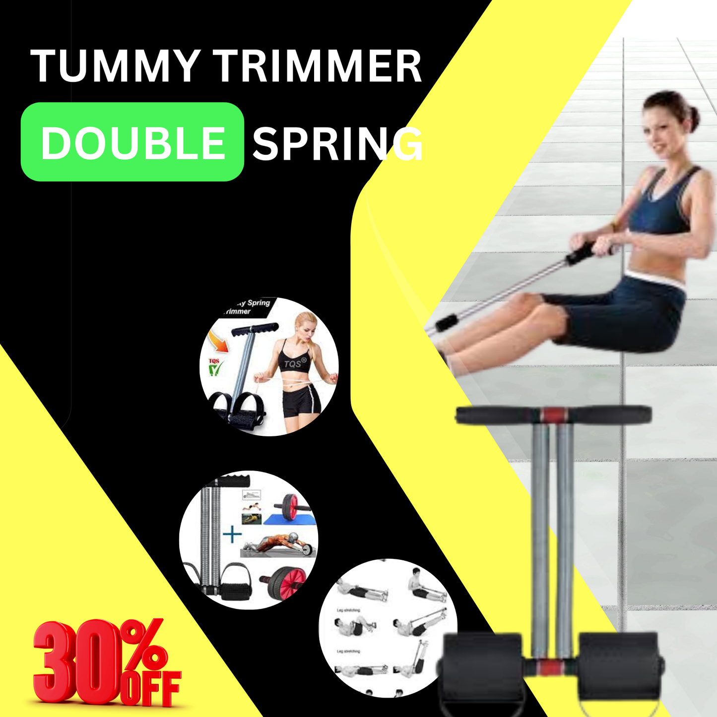 STELLUX - High-Quality Double Spring Tummy Trimmer for Fast Weight Loss